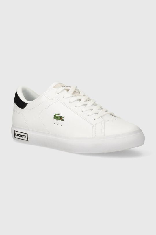 

Кроссовки Powercourt с логотипом Tongue Leather Lacoste, белый