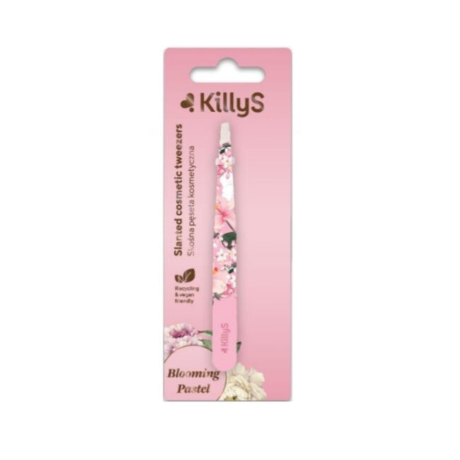 

KillyS Пинцет Blooming Pastel Slanted Cosmetic Tweezers наклонный прямой косметический пинцет