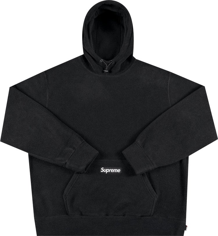 Толстовка Supreme Polartec Hooded Sweatshirt 'Black', черный толстовка supreme hockey hooded sweatshirt black черный