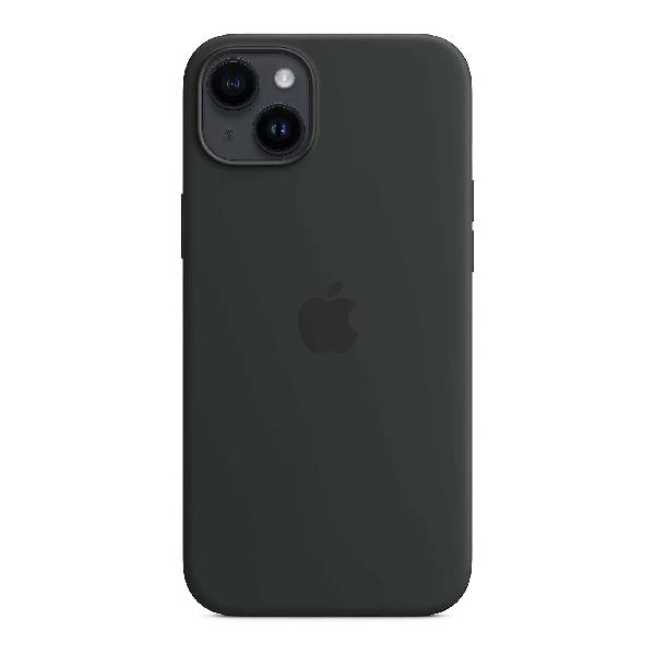 Чехол силиконовый Apple iPhone 14 Plus с MagSafe, midnight чехол apple iphone 14 leather magsafe orange mpp83