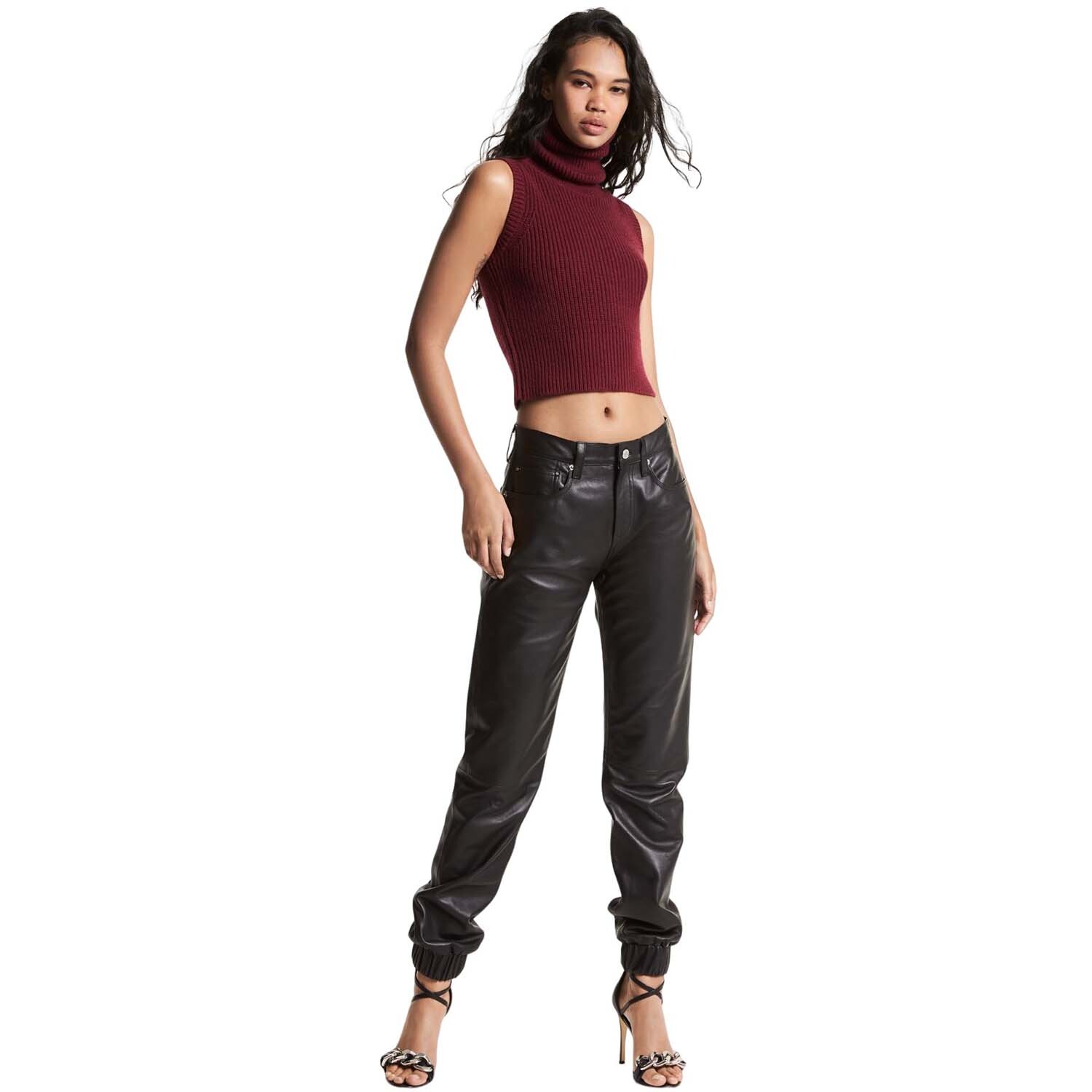 

Джоггеры Michael Michael Kors Leather, черный