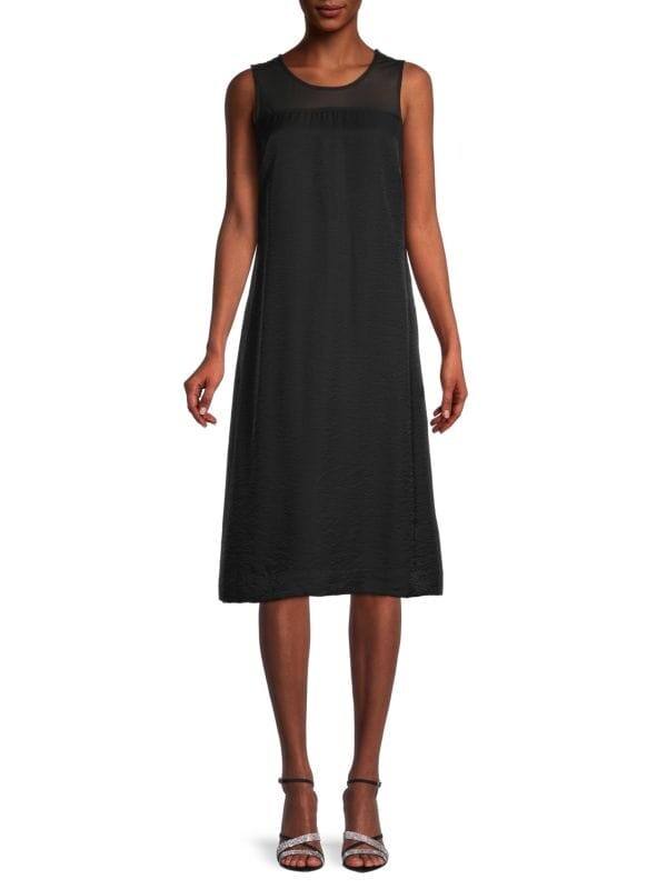 

Сетчатое платье без рукавов DKNY Black