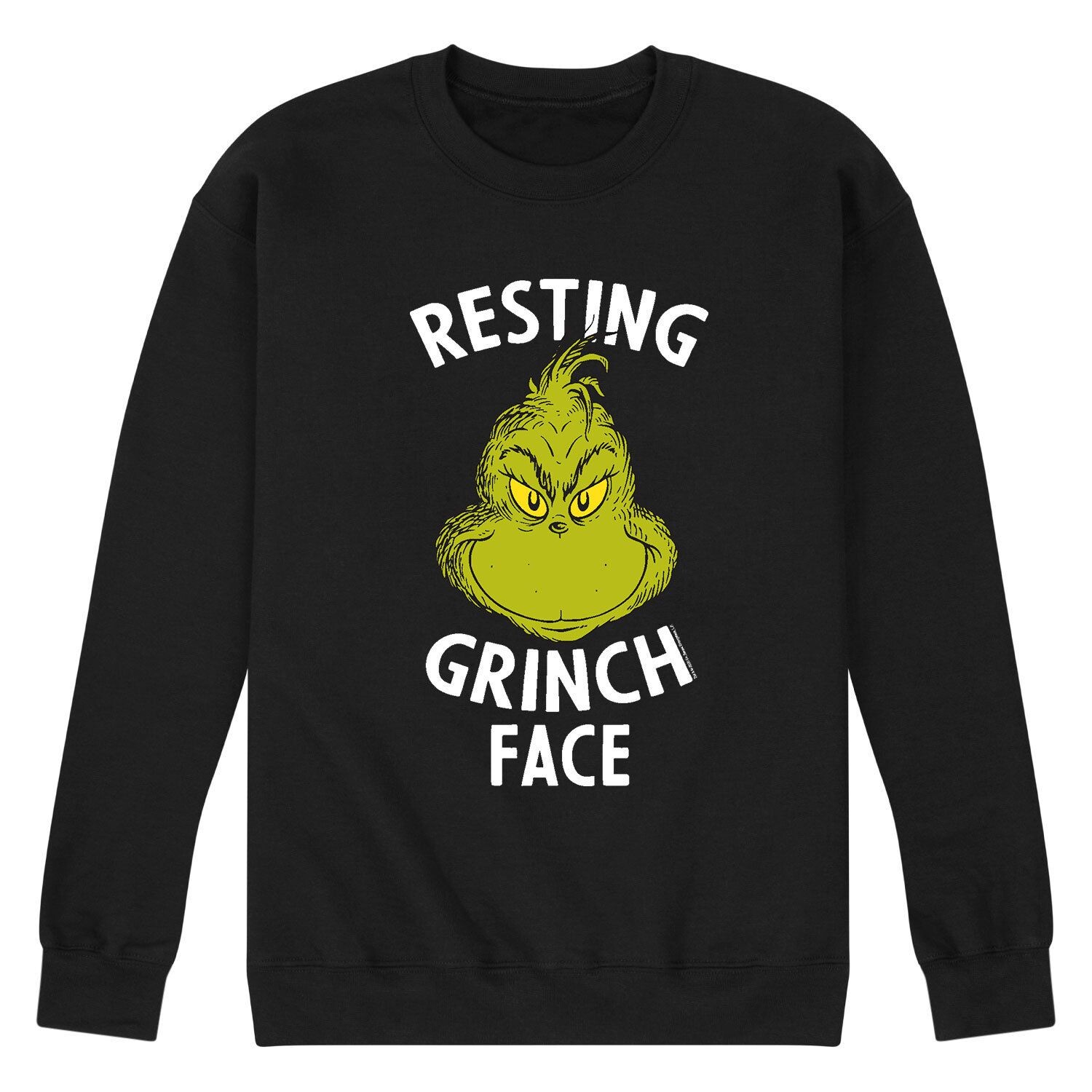 

Мужской свитшот Dr. Suess The Grinch Face Licensed Character