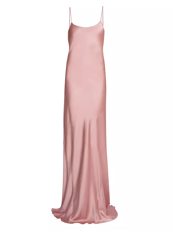 

Платье на бретельках в пол Victoria Beckham, цвет peony