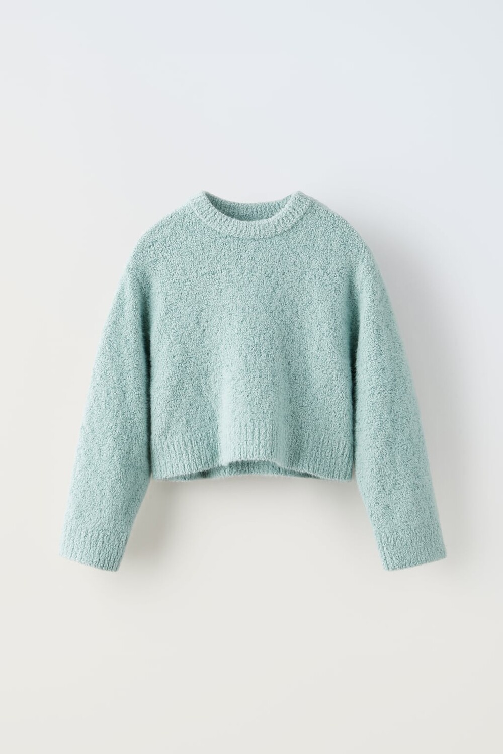 

Трикотажный свитер soft touch ZARA, цвет морской волны