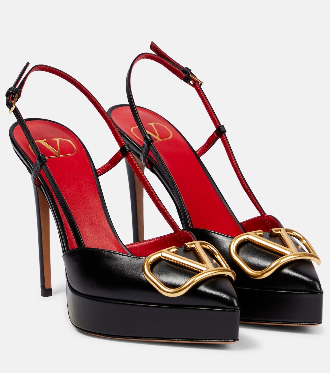 

Туфли-лодочки с ремешком на пятке VLogo Valentino Garavani, черный