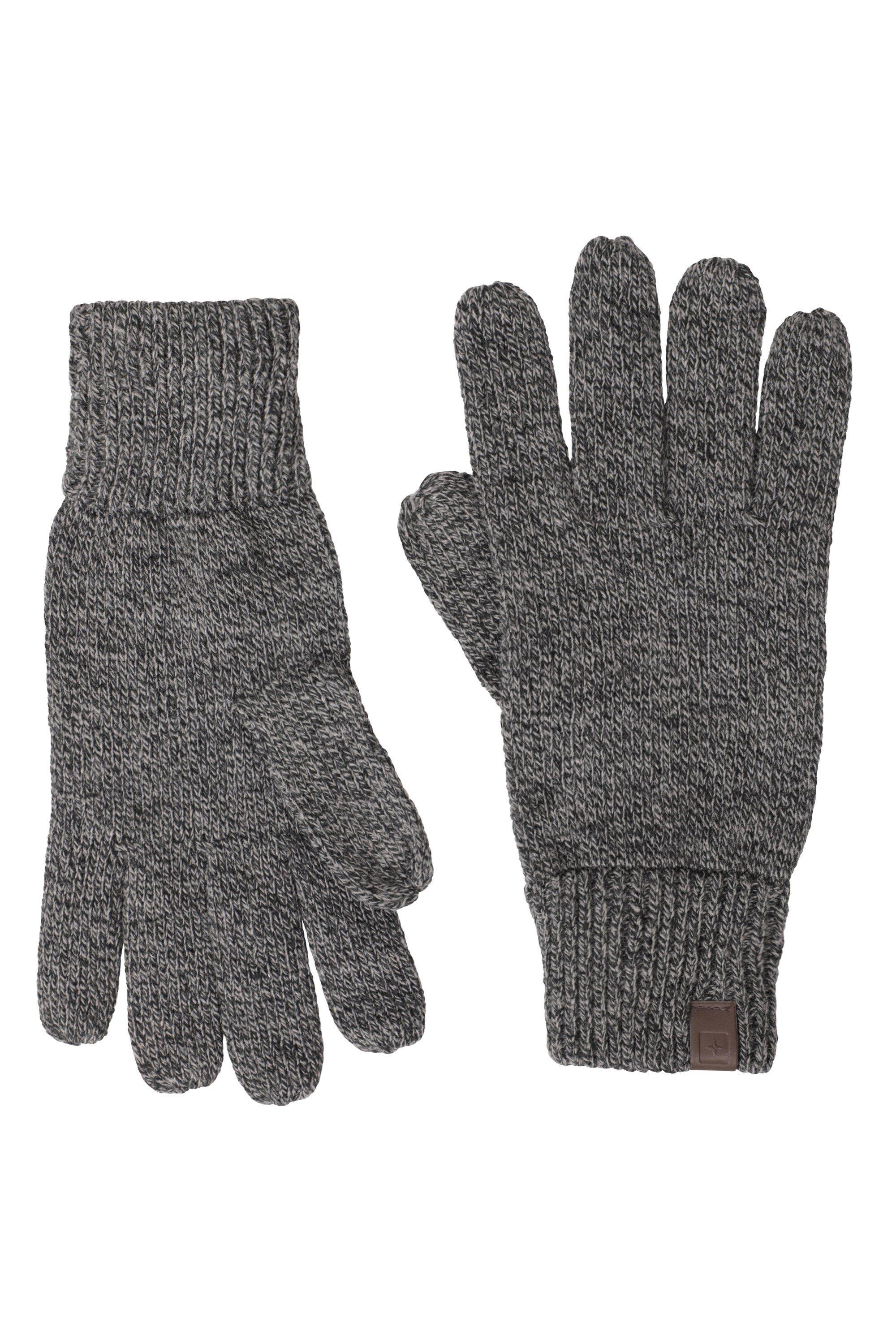 Вязаные перчатки с компасом, теплые зимние перчатки на каждый день Mountain Warehouse, черный единорог перчатка трикотажные зимние теплые мягкие перчатки mountain warehouse фиолетовый