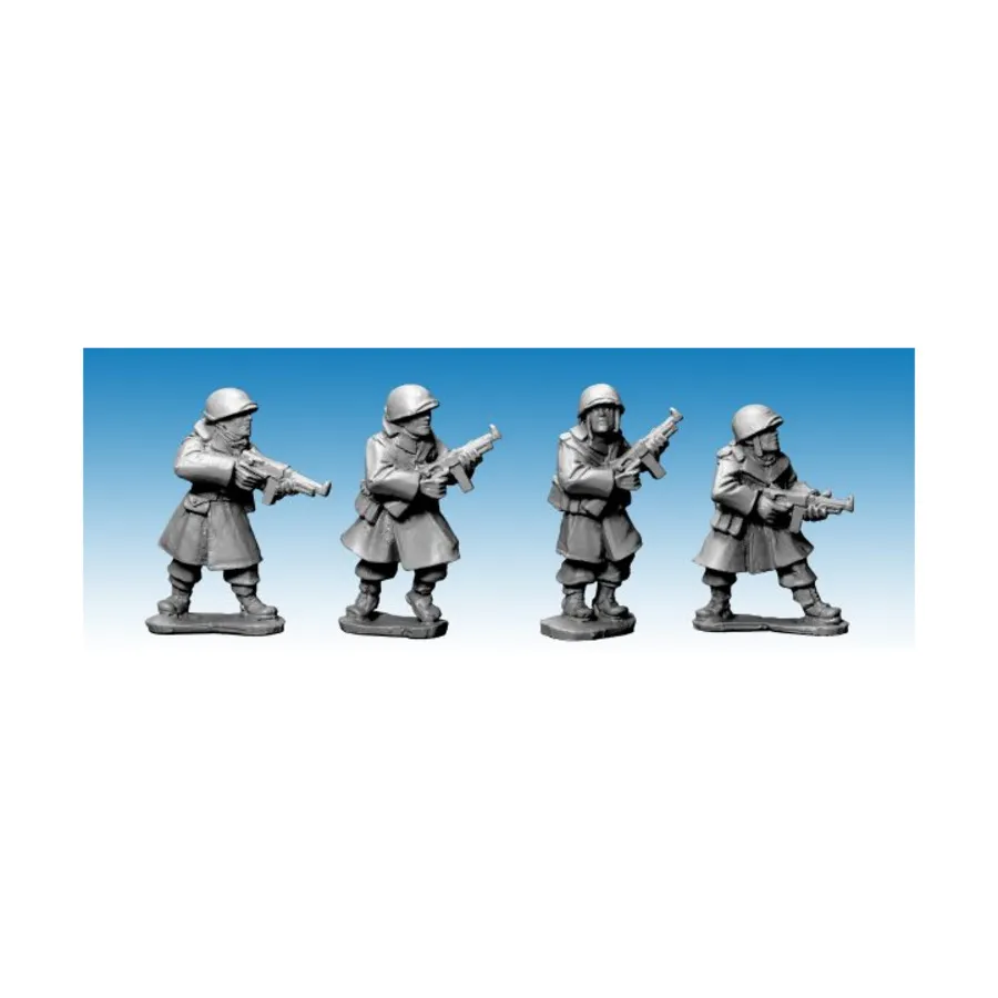 

Американская пехота в шинелях с пистолетами-пулеметами, WWII Miniatures - US Forces (28mm) (Artizan Designs)
