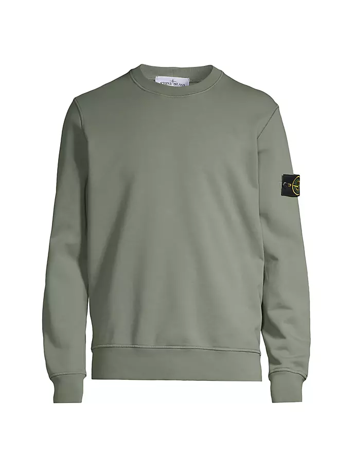 

Толстовка Core из флиса с круглым вырезом Stone Island, цвет sage