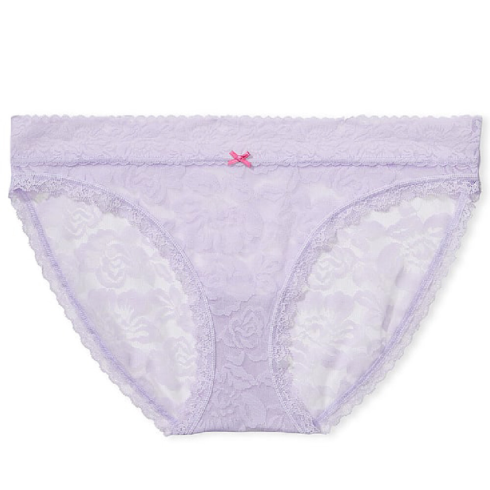 

Трусы Victoria's Secret The Lacie Lace Bikini Rose Lace, светло-лиловый