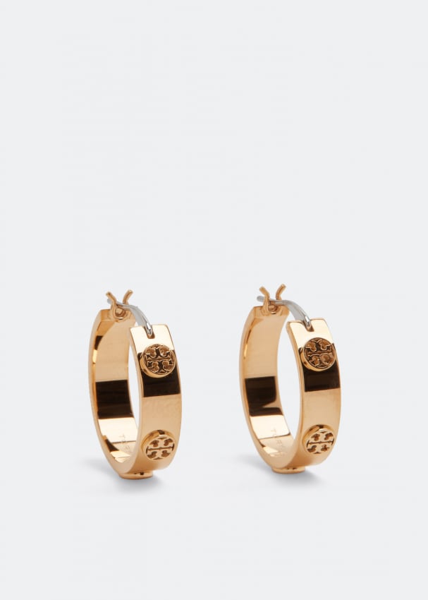 Серьги TORY BURCH Miller stud huggie earrings, золотой новинка 2022 ожерелье dascusto с именем бабочки для женщин ожерелье из нержавеющей стали с покрытием из 18 каратного золота и персонализированны