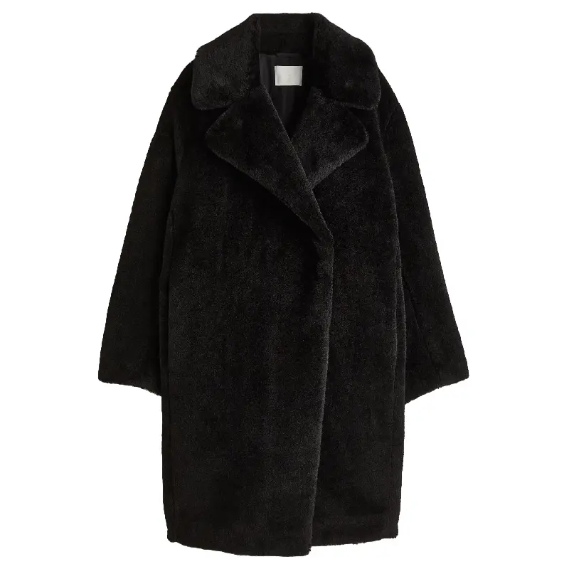 

Пальто H&M Fluffy, черный