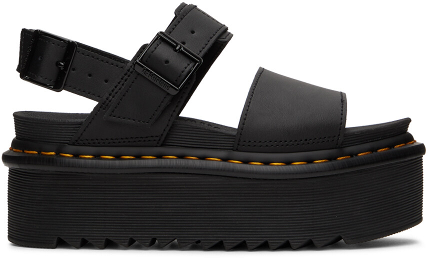 

Черные сандалии Voss Quad Dr. Martens