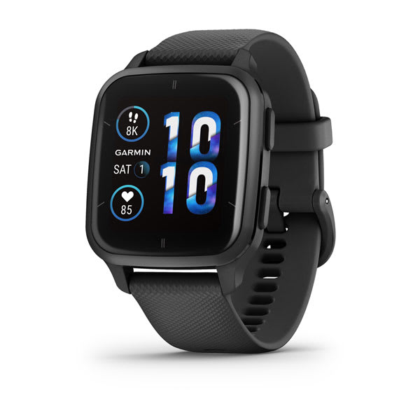 Умные часы Garmin Venu Sq 2 - Music Edition, черный с серым алюминиевым безелем смарт часы женские с цветным дисплеем пульсометром и шагомером 2020
