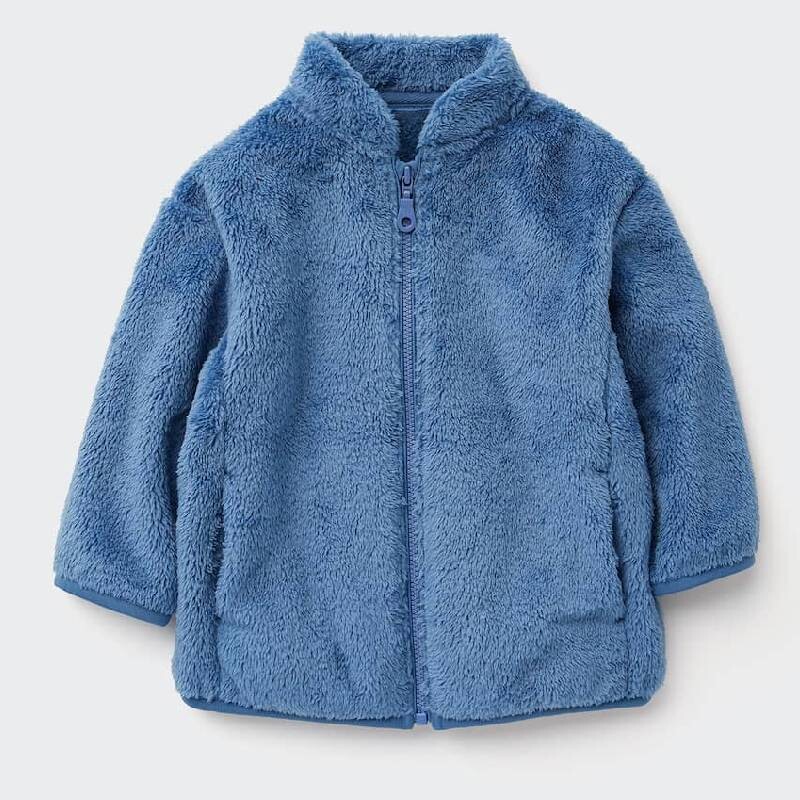 

Куртка флисовая для малышей Uniqlo Toddler Fluffy Zipped, синий