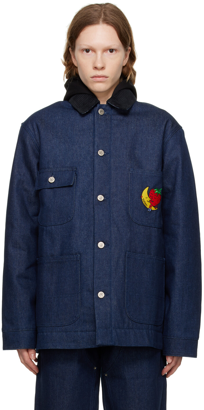 

Синяя джинсовая куртка с вышивкой Sky High Farm Workwear