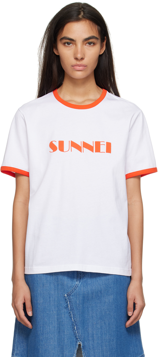 

Эксклюзивная футболка SSENSE Off-White и Red SUNNEI, Белый, Эксклюзивная футболка SSENSE Off-White и Red SUNNEI