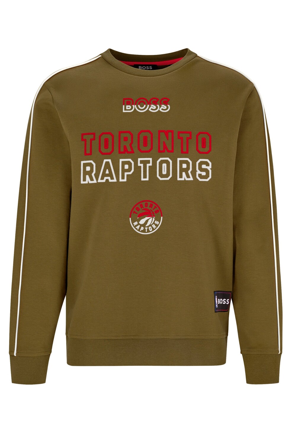 

Свитшот Boss & NBA Cotton-blend Regular-fit NBA Raptors, хаки