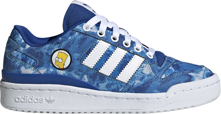 Кроссовки Adidas The Simpsons x Forum Low Big Kid 'Bart Simpson', синий - фото