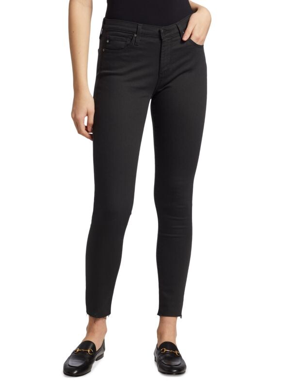 

Супероблегающие джинсы до щиколотки AG Jeans Charcoal black