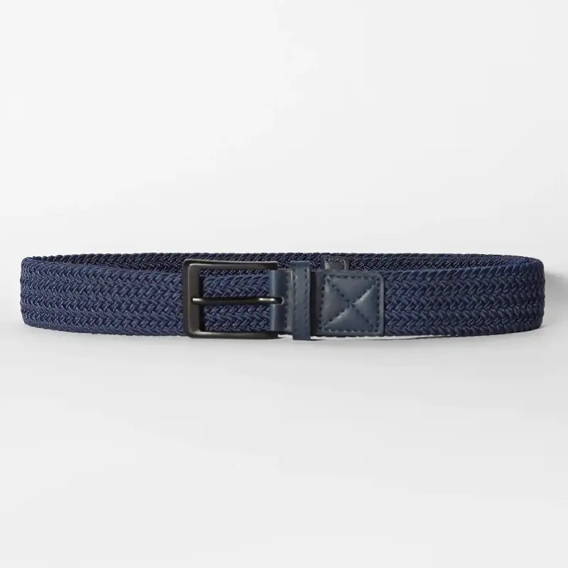 

Ремень Bershka Braided Faux Leather, темно-синий