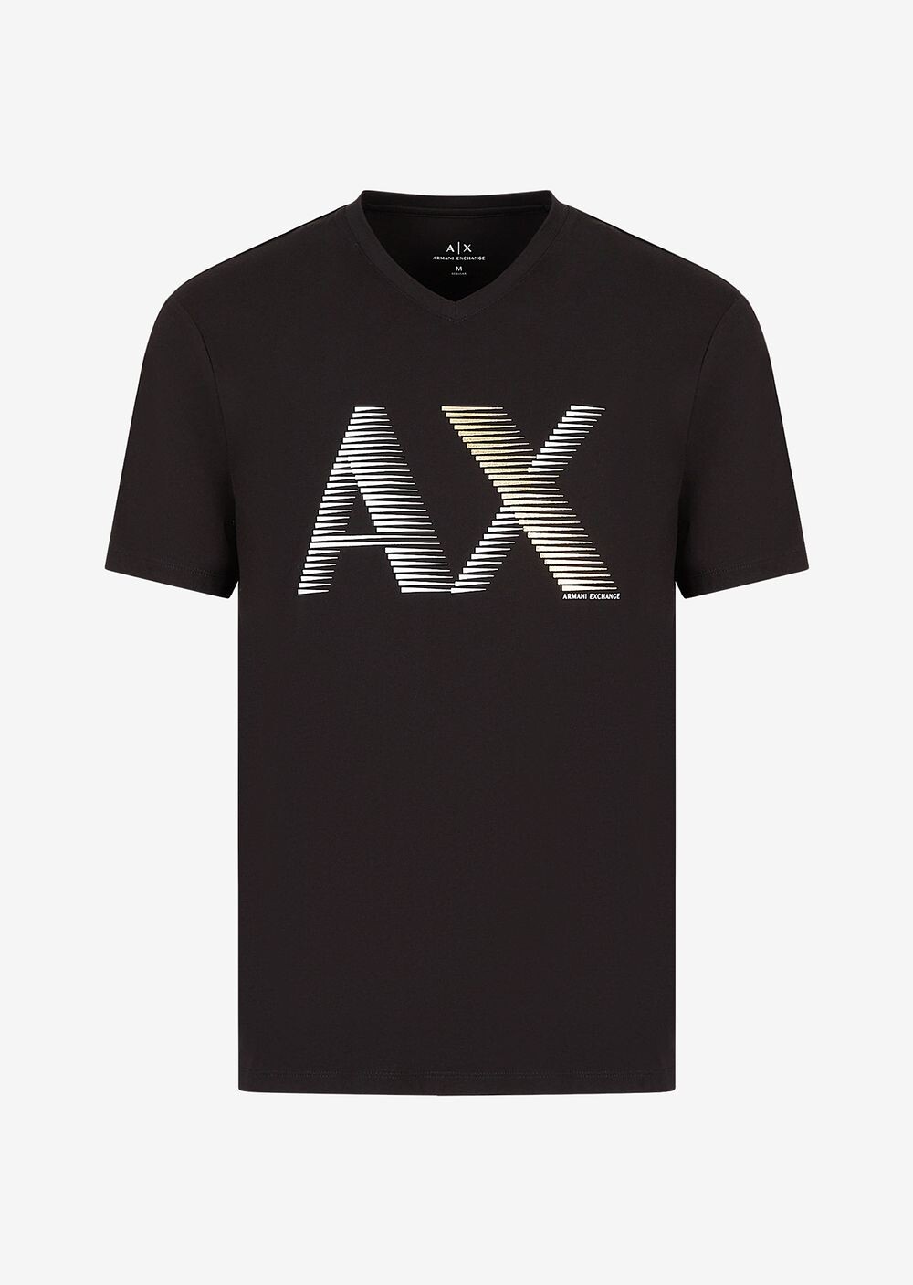 

Футболка стандартного кроя из хлопкового джерси с логотипом Armani Exchange, черный