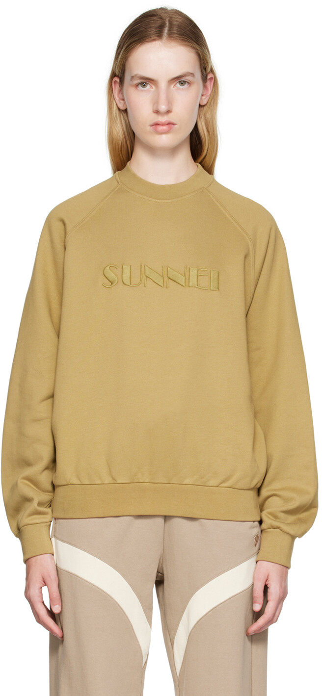 

Толстовка цвета хаки с вышивкой SUNNEI