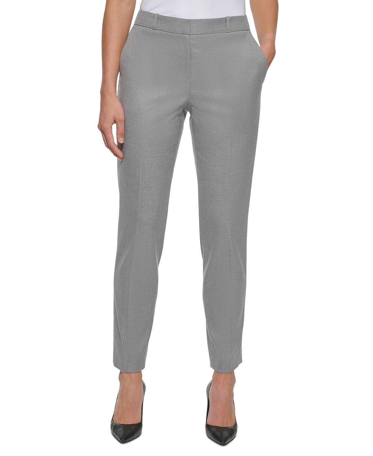 

Прямые брюки до щиколотки petite essex DKNY, мульти, Серый