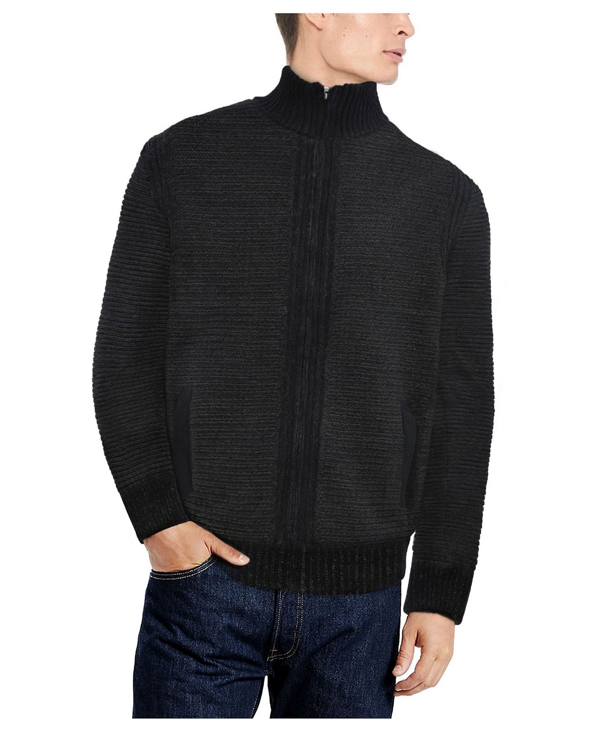 Мужская куртка-свитер с высоким воротником и молнией во всю длину X-Ray, мульти