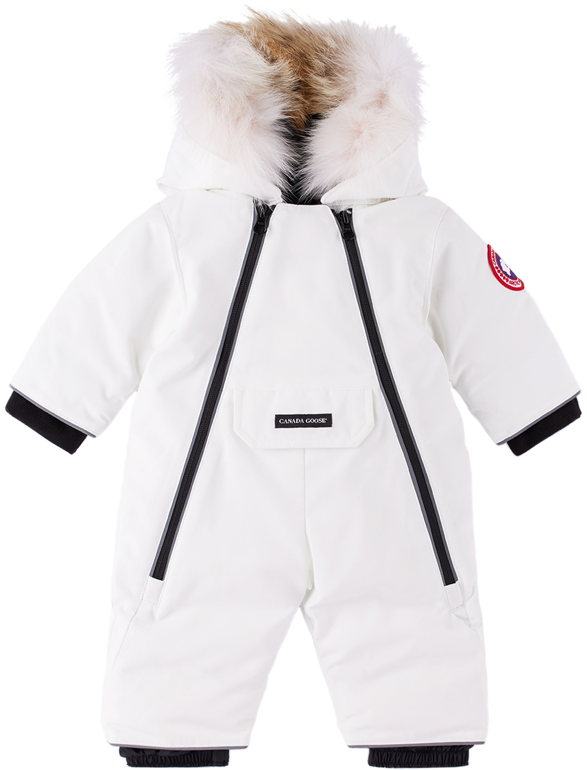 Серебряная куртка с капюшоном Baby Down Crofton Canada Goose Kids цена и фото