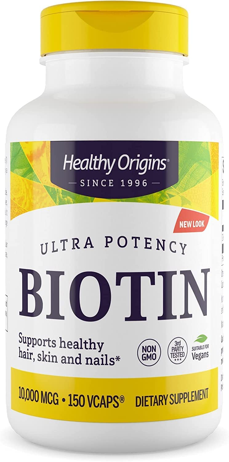 Биотин Healthy Origins, 10000 мкг, 150 капсул