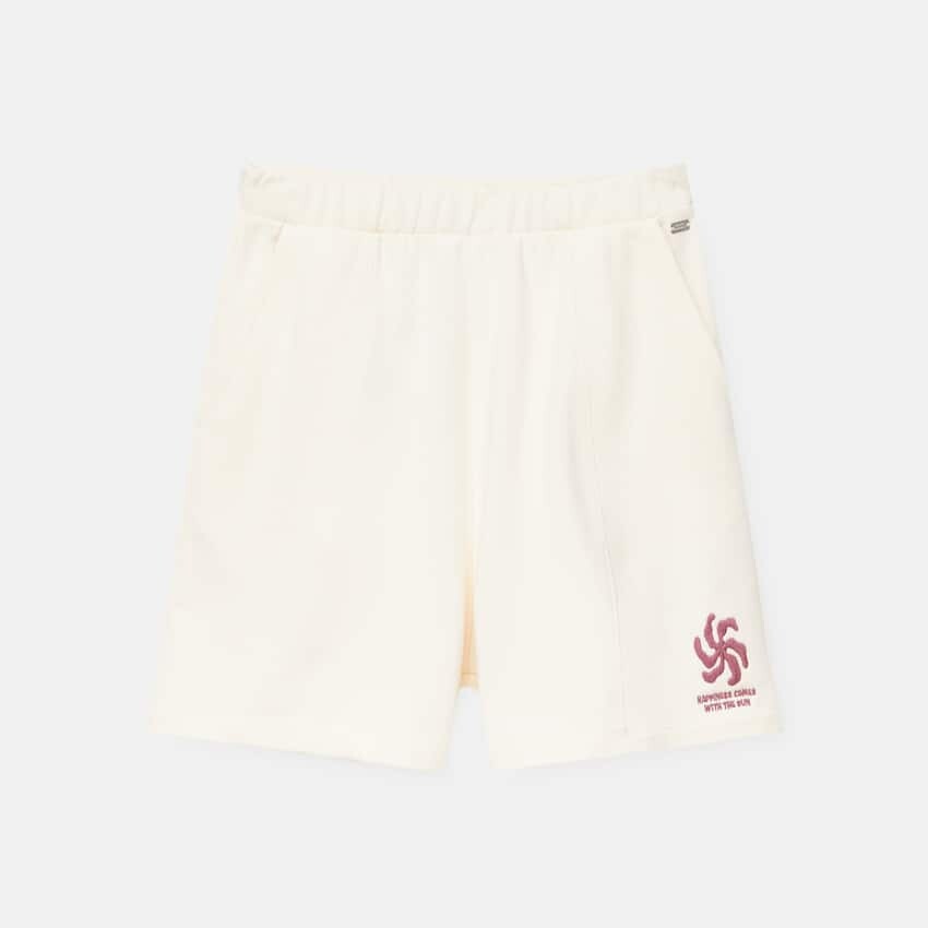

Шорты Pull&Bear Embroidered Jogger Bermuda, бежевый