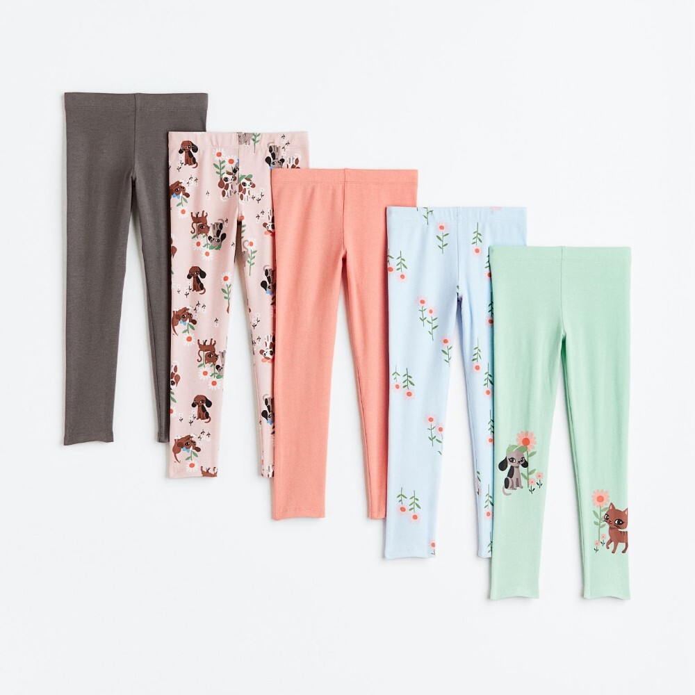 

Леггинсы H&M Kids Cotton Cats And Dogs, 5 предметов, мультиколор