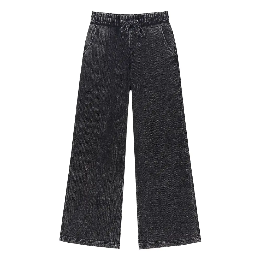 

Брюки Pull&Bear Wide-leg With An Elasticated Waist, серый