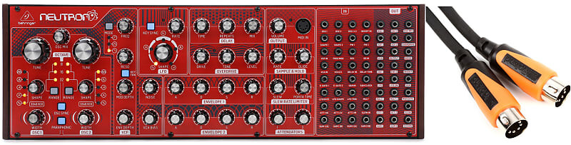 

Комплект полумодульного аналогового синтезатора Behringer Neutron с MIDI-кабелем Roland RMIDI-B3 Black Series — 3 фута Behringer + Roland 000-CM502-00010=1 RMIDI-B3=1