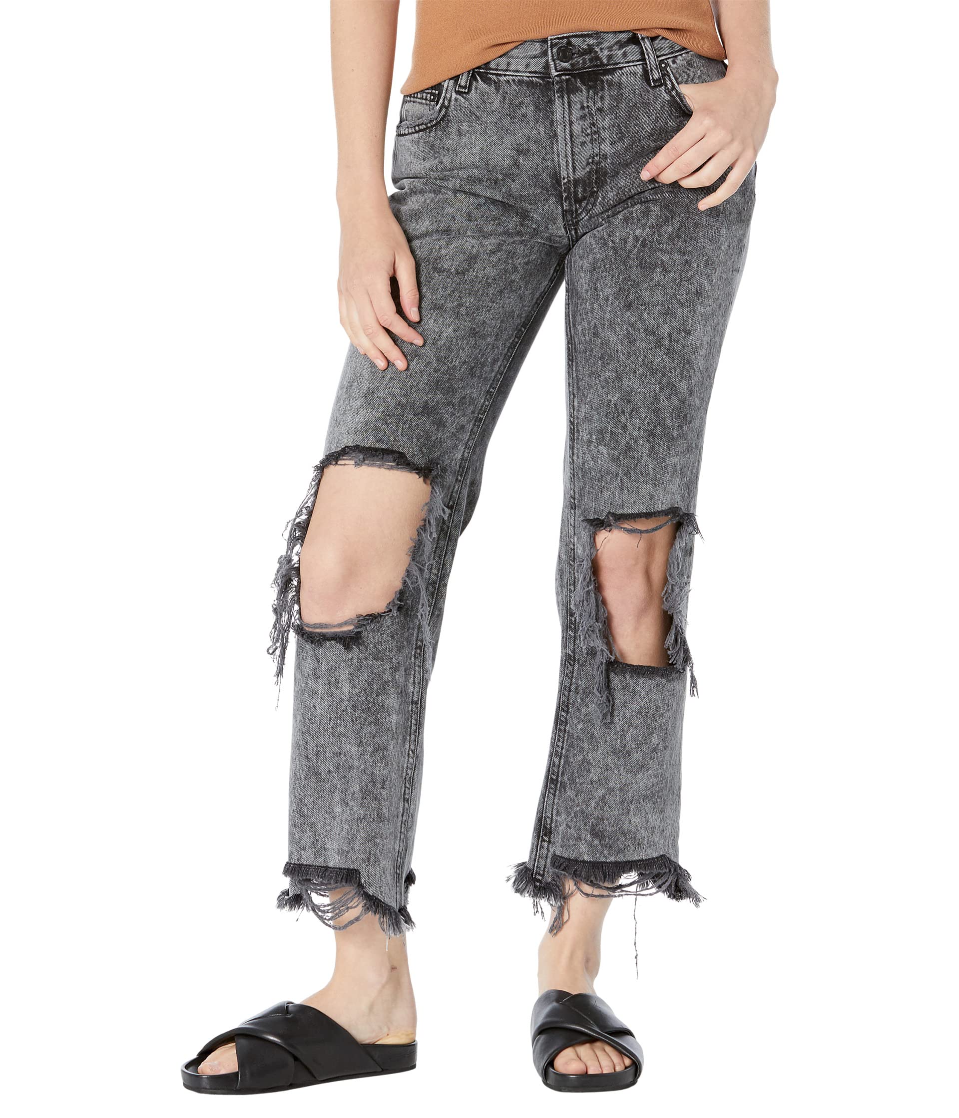 цена Джинсы Free People, Maggie Mid-Rise Straight Jeans