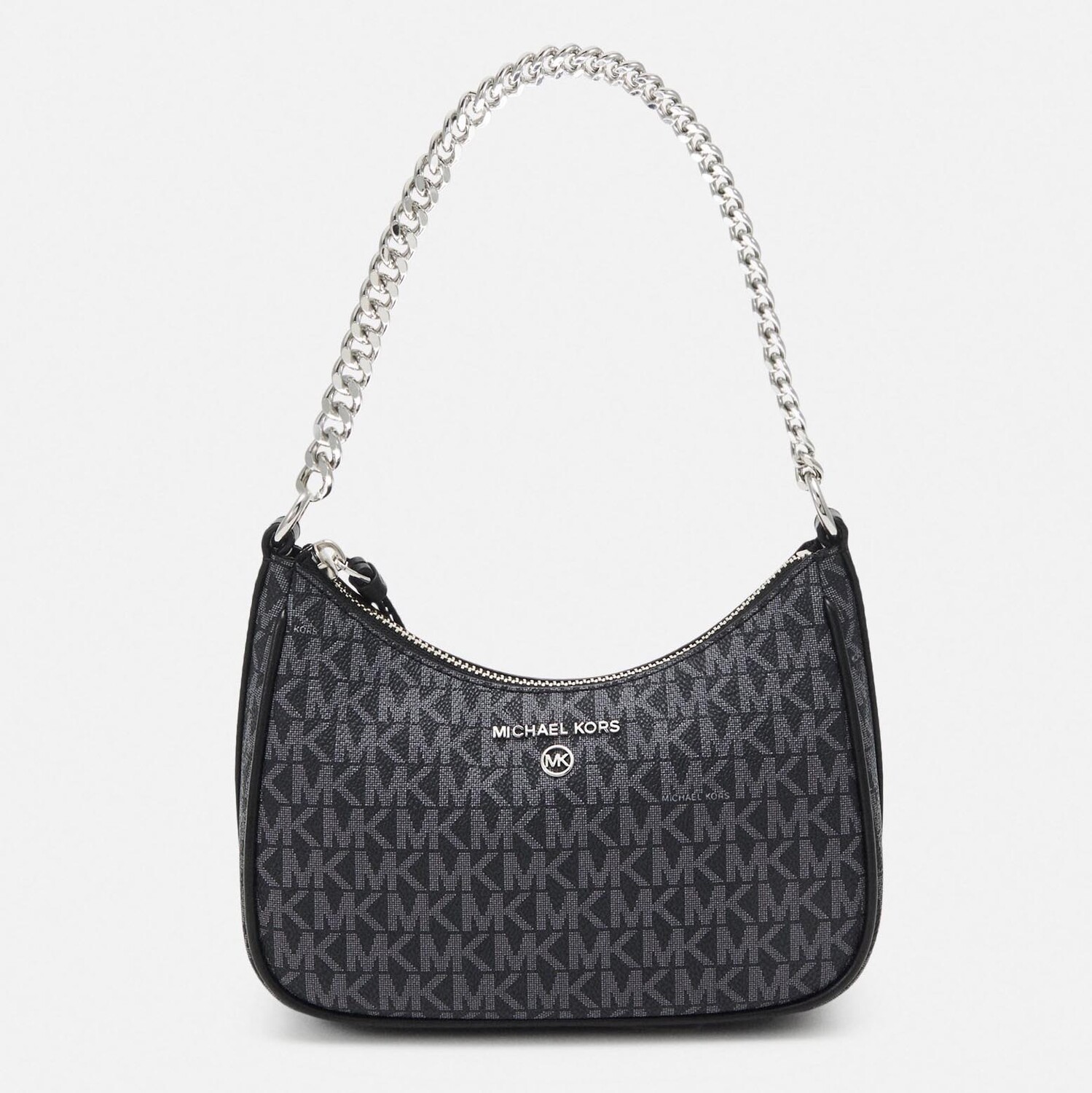 

Сумка хобо Michael Kors Jet Chain Pouchette, черный/бело-оптический