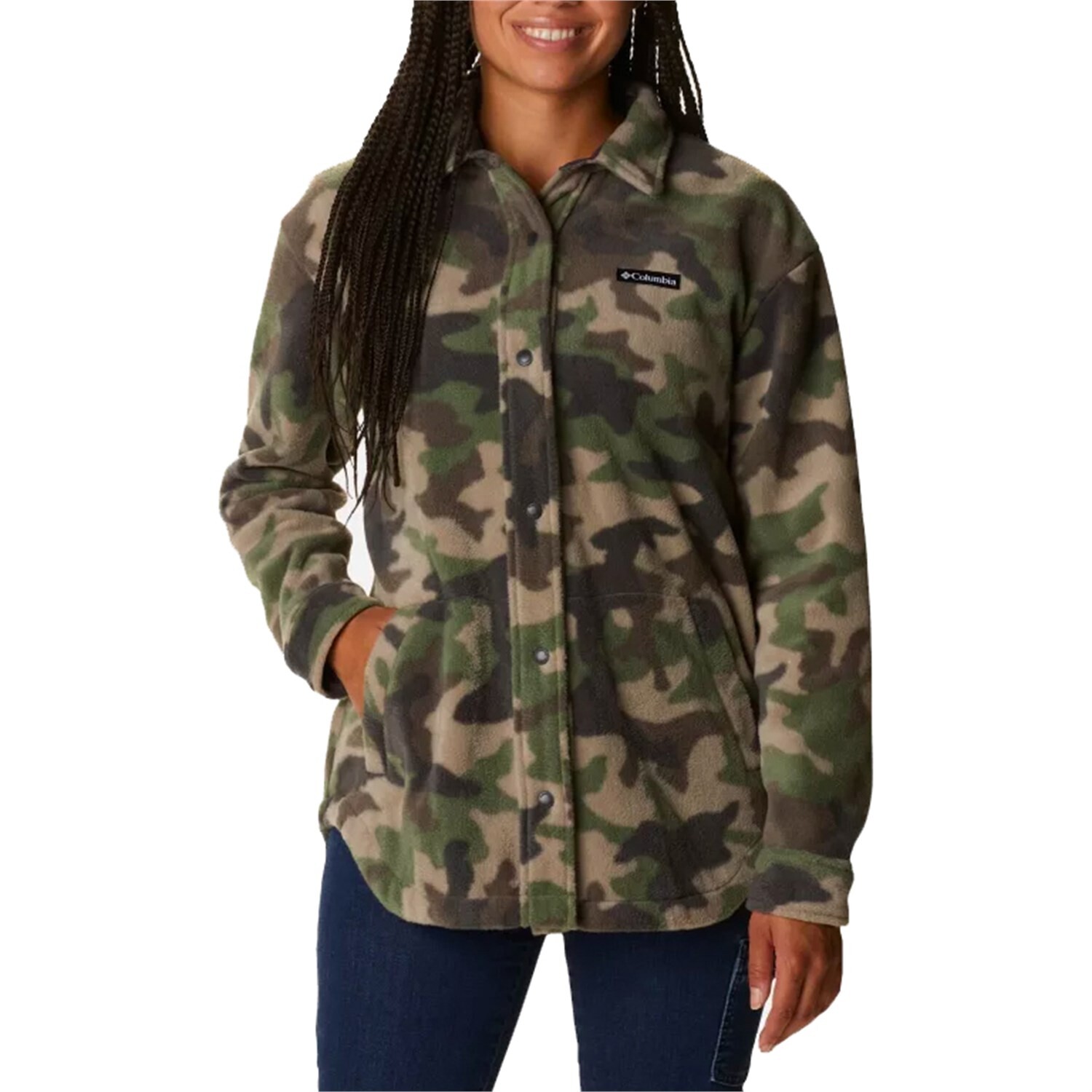 

Куртка-рубашка Columbia Benton Springs — женская, cypress trad camo