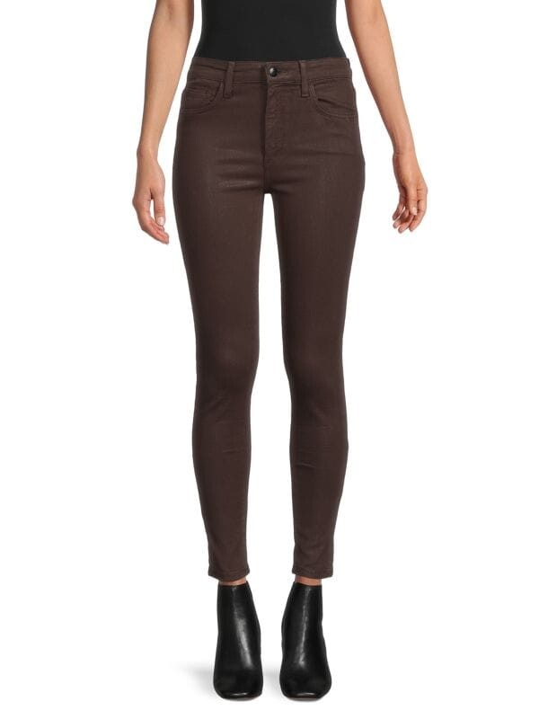 

Джинсы Cкинни Joe's Jeans с покрытием с высокой посадкой, saddleback