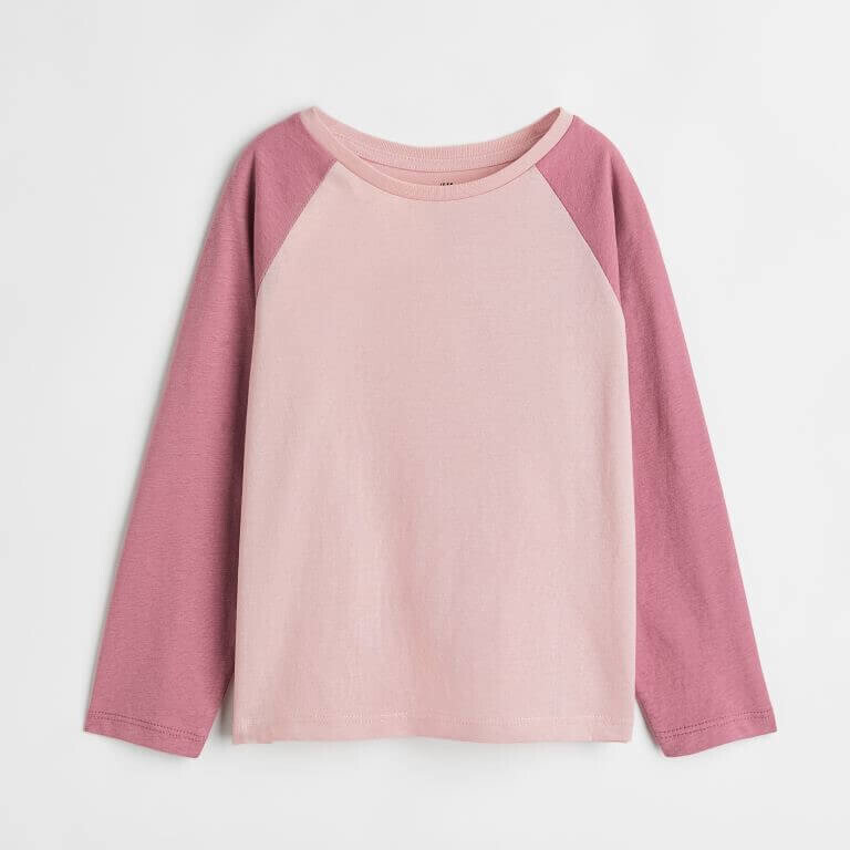 

Лонгслив с длинными рукавами H&M, розовый/светло-розовый