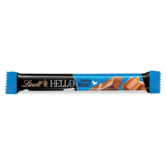 

Шоколадный батончик Lindt Hello Crunchy Nougat, хрустящая нуга, 39г