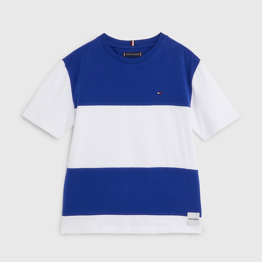 

Футболка Tommy Hilfiger Kids' Colorblock, белый/синий