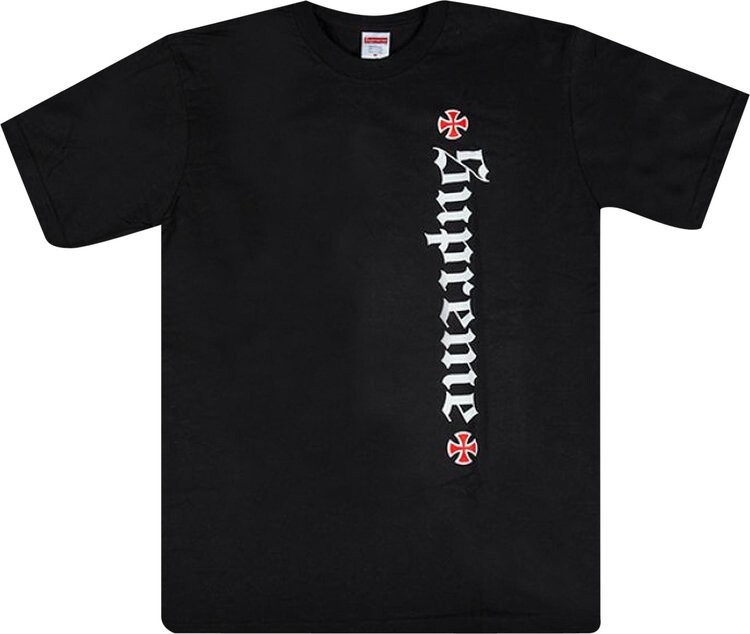 

Футболка Supreme Independent Old English Tee 'Black', черный