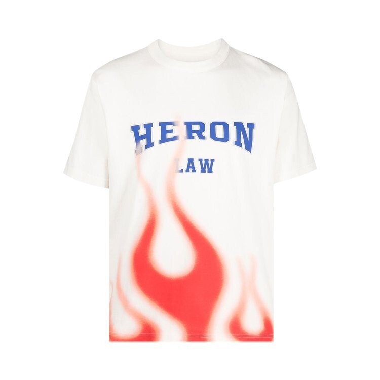 

Футболка Heron Preston Heron Law Flames Short-Sleeve Tee 'White/Red', белый