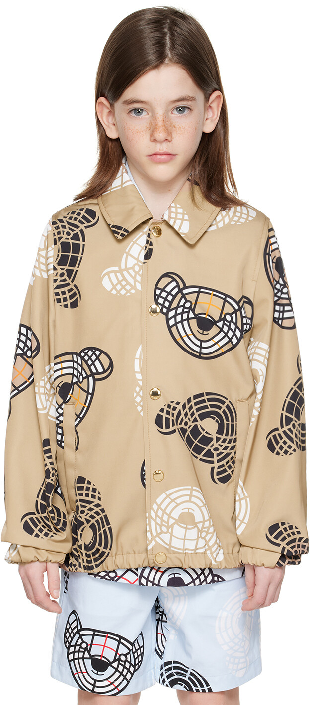 

Детская бежевая куртка Thomas Bear Burberry, Бежевый