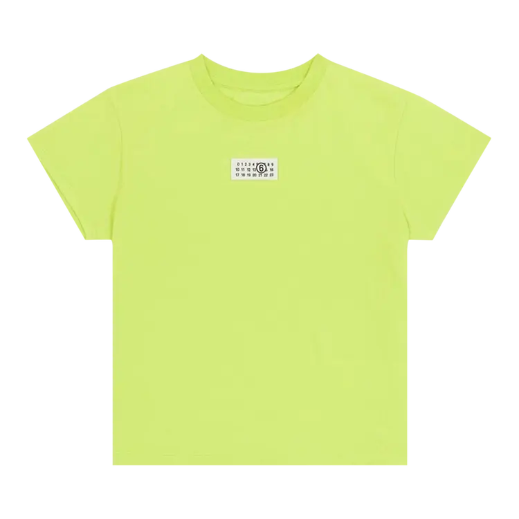 

Футболка MM6 Maison Margiela Cropped 'Neon Green', зеленый