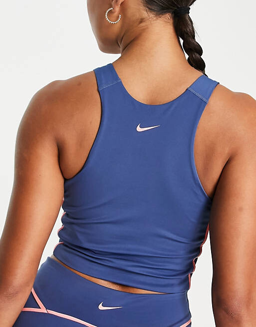 

Синий укороченный топ Nike Training Pro Membership Dri-FIT