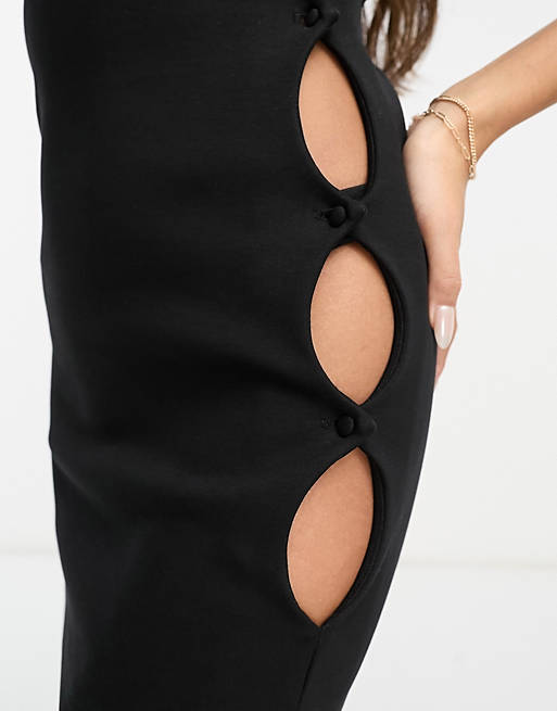 Черное мини-платье с вырезами SNDYS x Molly King