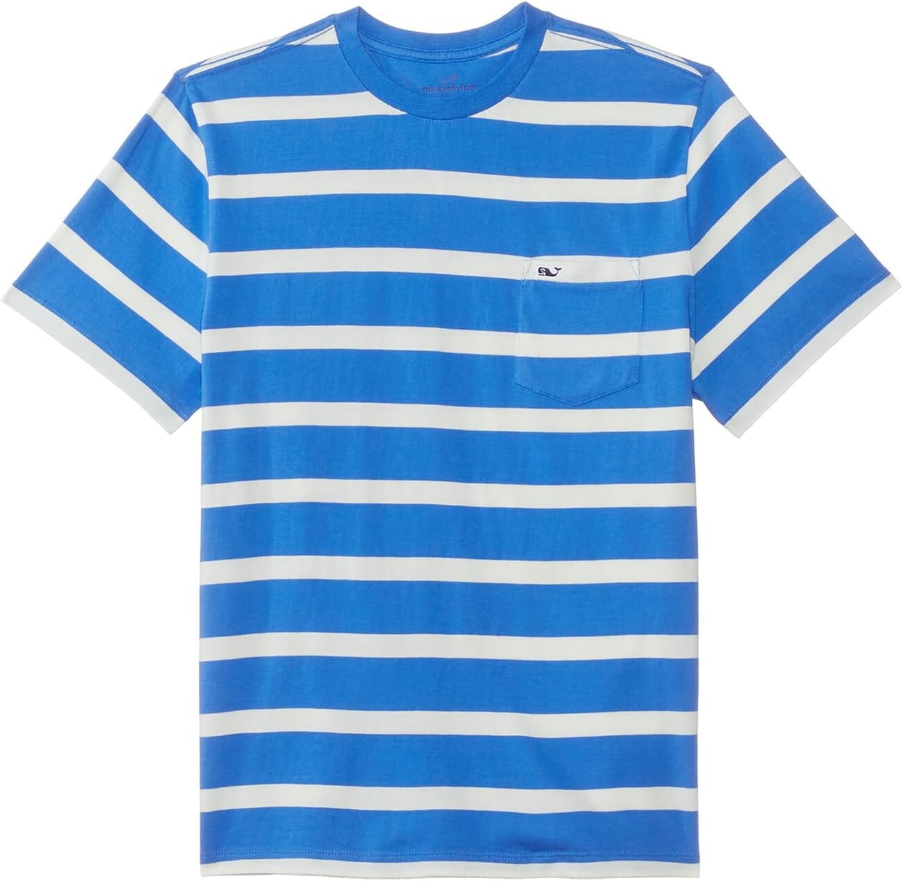 

Футболка Vineyard Vines Kids Boys Clean Slub Breton Tee, цвет Valentine Breton Stripe/Tide Blue/Marshmallow