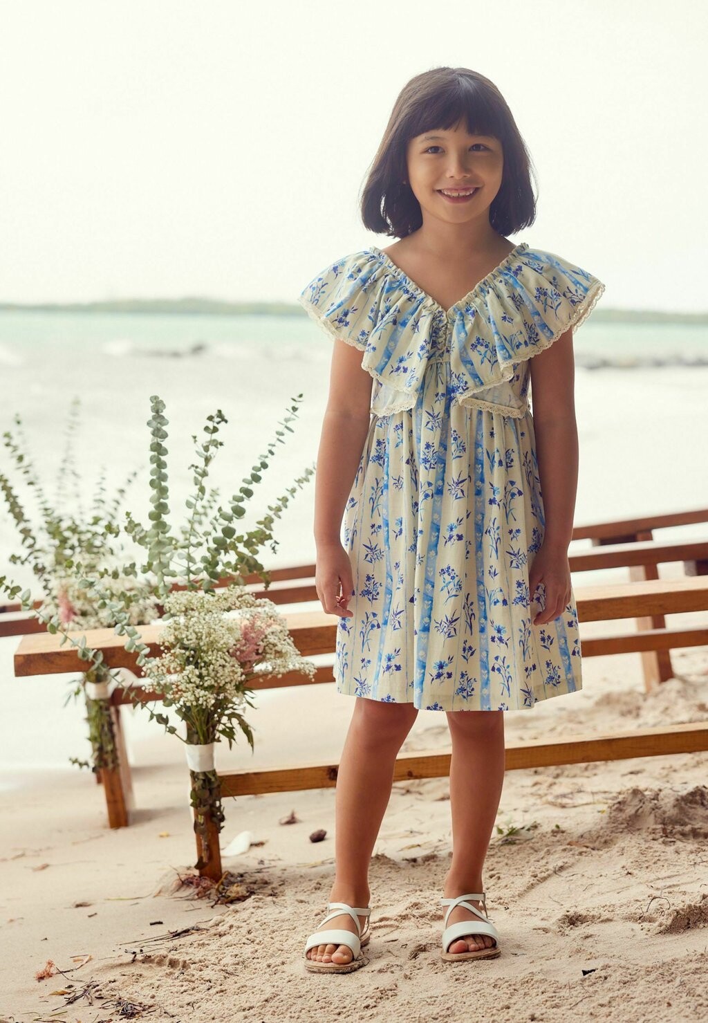 

Летнее платье Ruffle Regular Fit Next, цвет blue floral